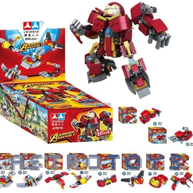 Lego Robot Transformer Mini 10 In 1 Series - Optimus Hulkbuster Gundam