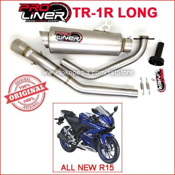 Knalpot Proliner TR1 Long All New R15 VVA V3 Tabung Besar Original 155