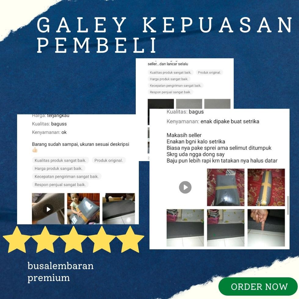 Busa kasur Tebal 3 Cm Ukuran 200x160 cm  Royal Foam Alas Tidur Lembaran Spons Spon Meteran Lapisan S