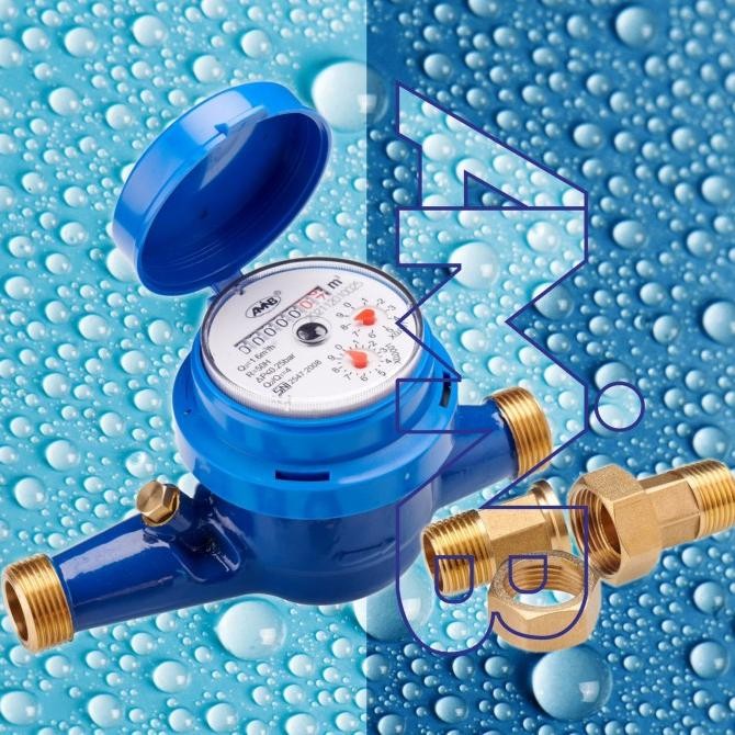 Promo Meteran Air Kuningan Sni / Meter Air Pam Body Kuningan Sni Merk Amnb