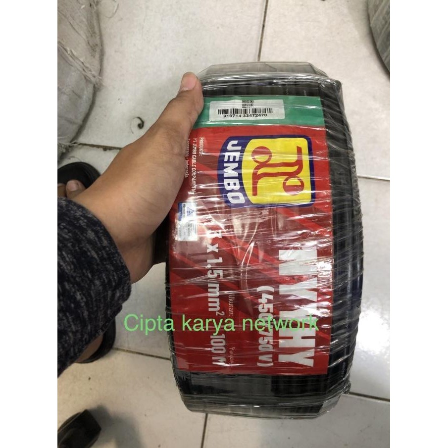 Kabel Jembo Nyyhy 3X1.5 50M / Jembo Nyyhy 3X1,5 50M Serabut Hitam - Asli