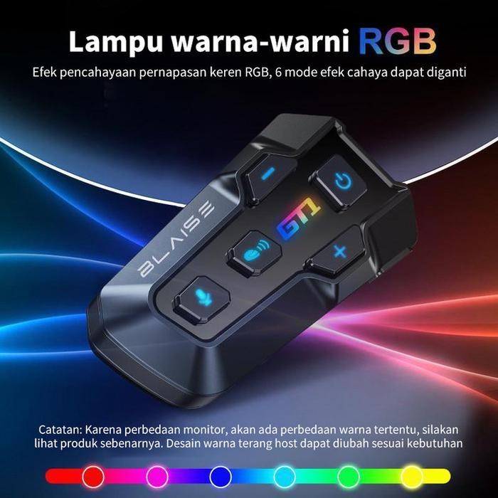 Blaise Gt1 Intercom Helm Headset Helm Waterproof Musik Sharing Interkom Mic Helm Intercom 2 Orang Bl