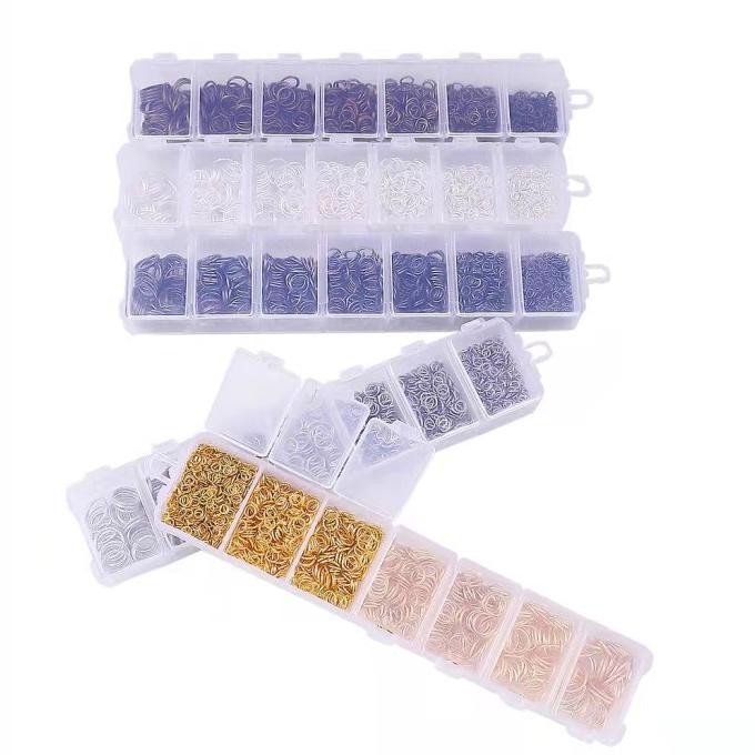 ready  1 Set/Box Kait Konektor Jump Ring Untuk Membuat Perhiasan Anting Diy