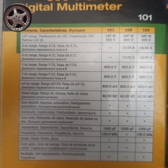 Fluke 101 Digital Multimeter AVO meter Digital Original murah