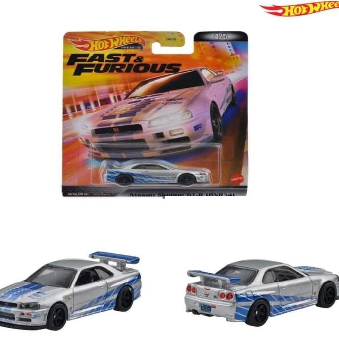 Hot Wheels NISSAN SKYLINE GT-R BNR34 Replica Fast and Furious