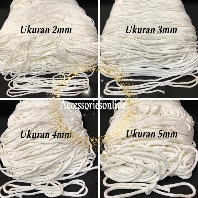 

ready !!! Tali Kur / Tali Cord POY Ukuran 2mm, 3mm, 4mm dan 5mm (isi -/+1kg)