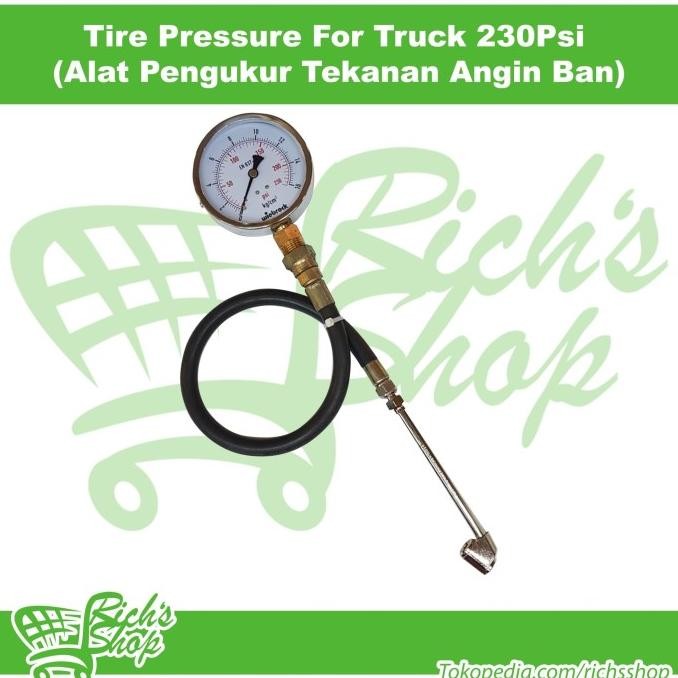 Alat Pengukur Tekanan Ban Truk 230Psi Tire Pressure Gauge for Truck murah