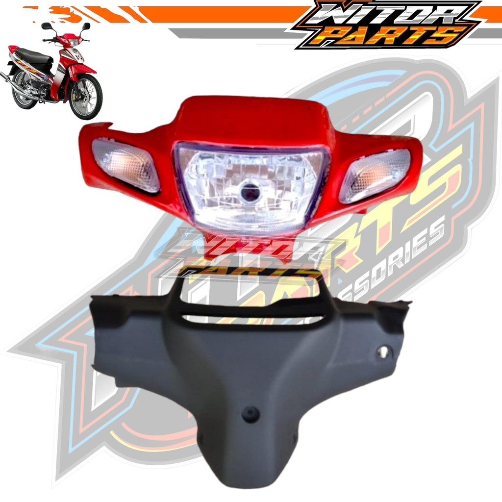 Batok Kepala Depan Belakang Yamaha F1ZR Fizr Vega R Lama + Lampu Dan Sen Warna Merah / Batok Kepala 