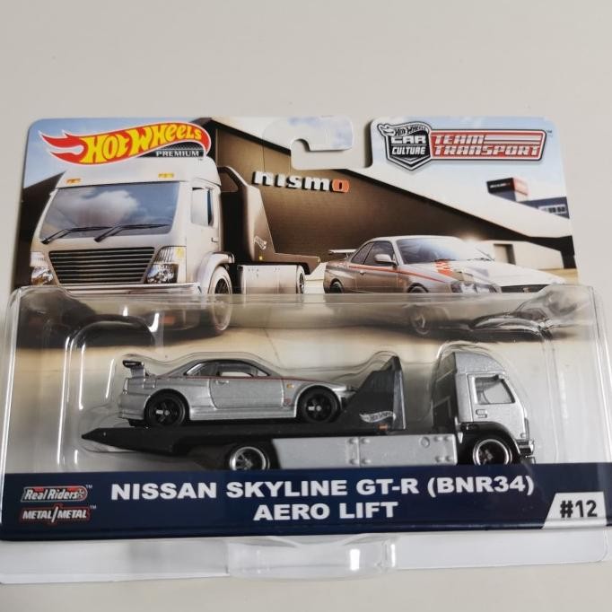 Hot Wheels Team Transport nissan skyline GTR R34 aero hotwheels
