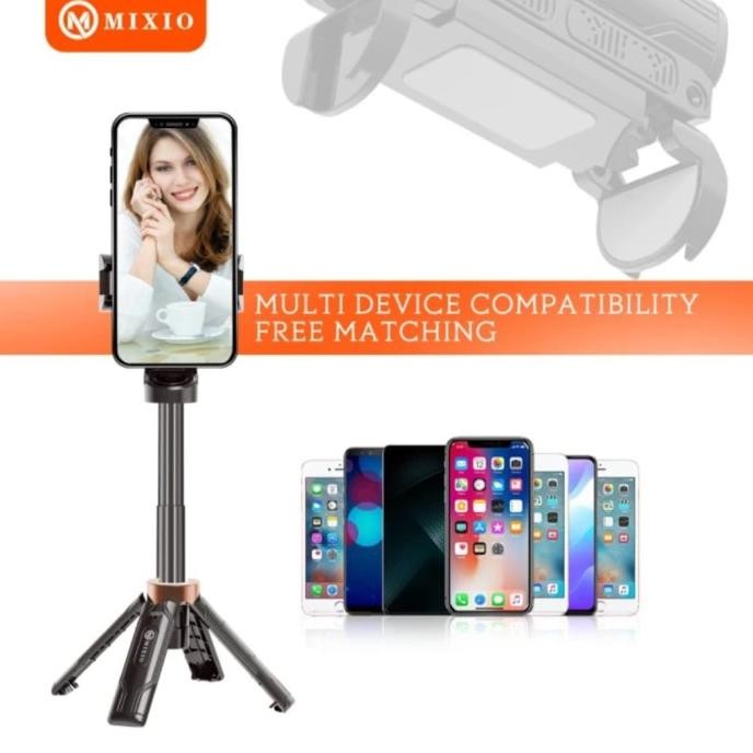 MIXIO A11 Super Mini Tripod Tongsis Mini Selfie Stick Remote Control Tripod 3 In 1 Tongsis Tripod Bl