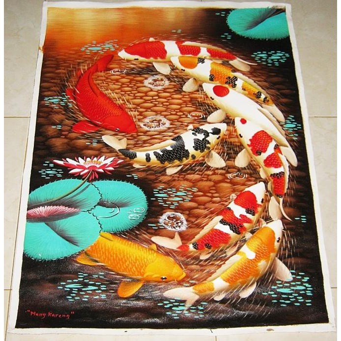 Lukisan Ikan Koi 9 Sangat Langka dan Unik