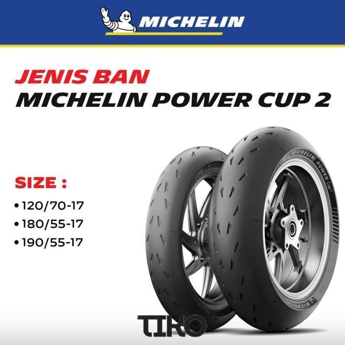 New Michelin Power Cup 2 Ban Motor Sport 120/70 180/55 Ring 17