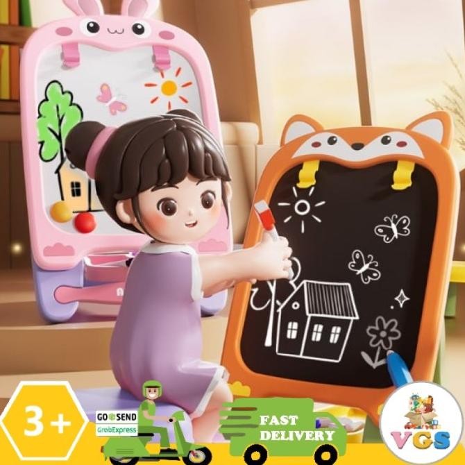 

Mainan Anak Magnetic White Board Papan Tulis Magnet Co