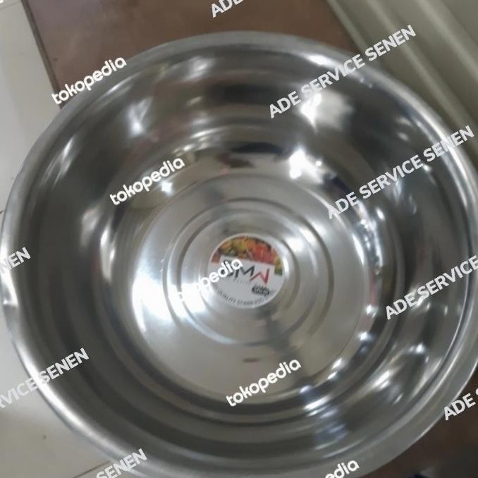 Baskom stenlis tebal 50cm, baskom serbaguna,