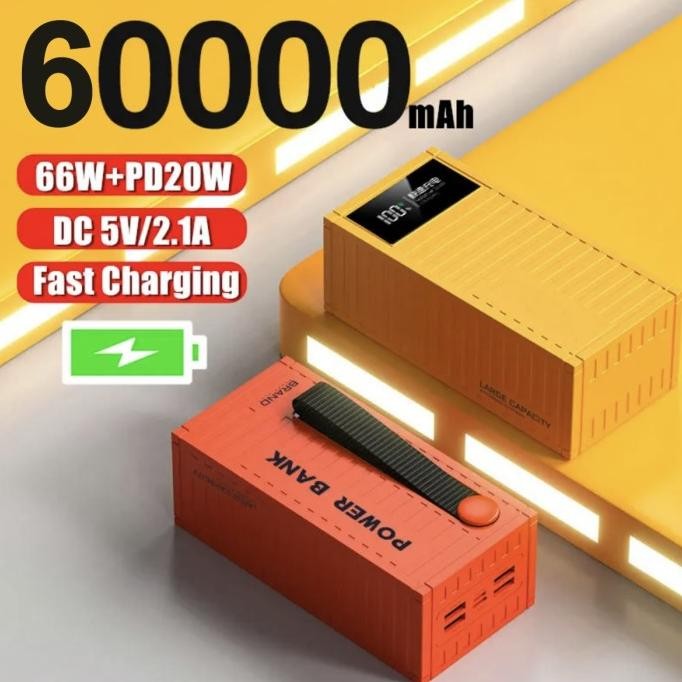Kontainer Powerbank 60000mah 20000mah kapasitas besar dengan 4 port
