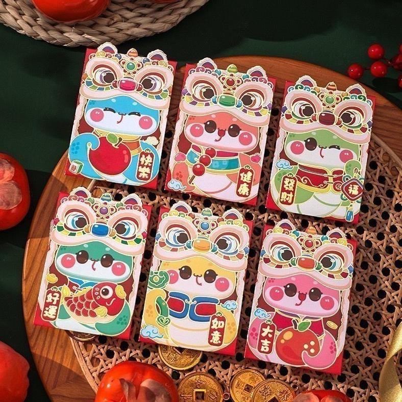 

Fb-4 Angpao Premium Kuping 3D Snake Year Imlek 2025 Isi 6 Pcs Hongpao Amplop Tahun Ular Sincia Sinchia Xin