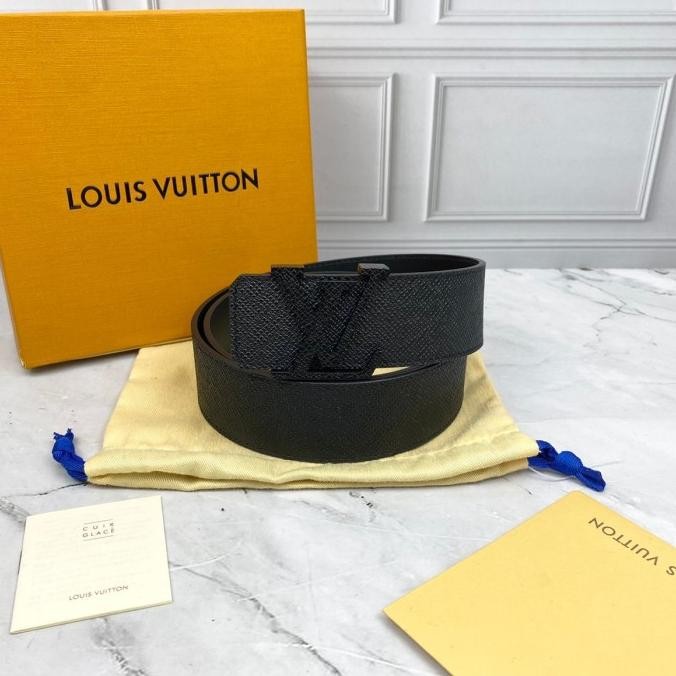 Terlaris Men Belt Sabuk Ikat Pinggang Pria Lv0108 Black Taiga Miror Ready Stok