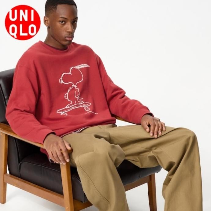 Sweater UT Peanuts Snoopy Lengan Panjang Unisex Couple Sweatshirt UNIQLO Original jastip