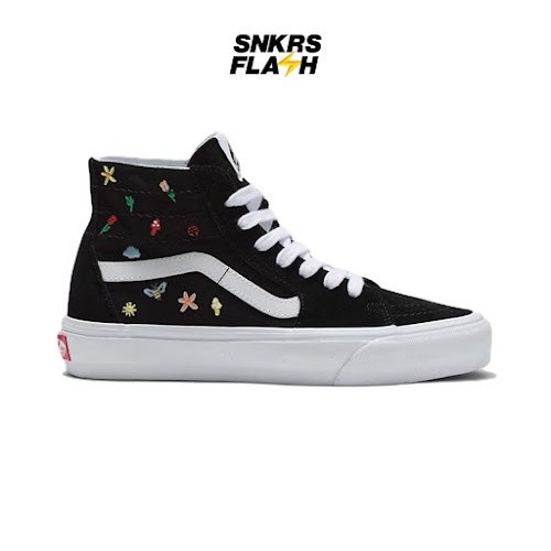 VANS Sk8 Hi Tapered Garden Party Black Sepatu Sneakers Wanita - VN0A5KRUBM8 - Size 37