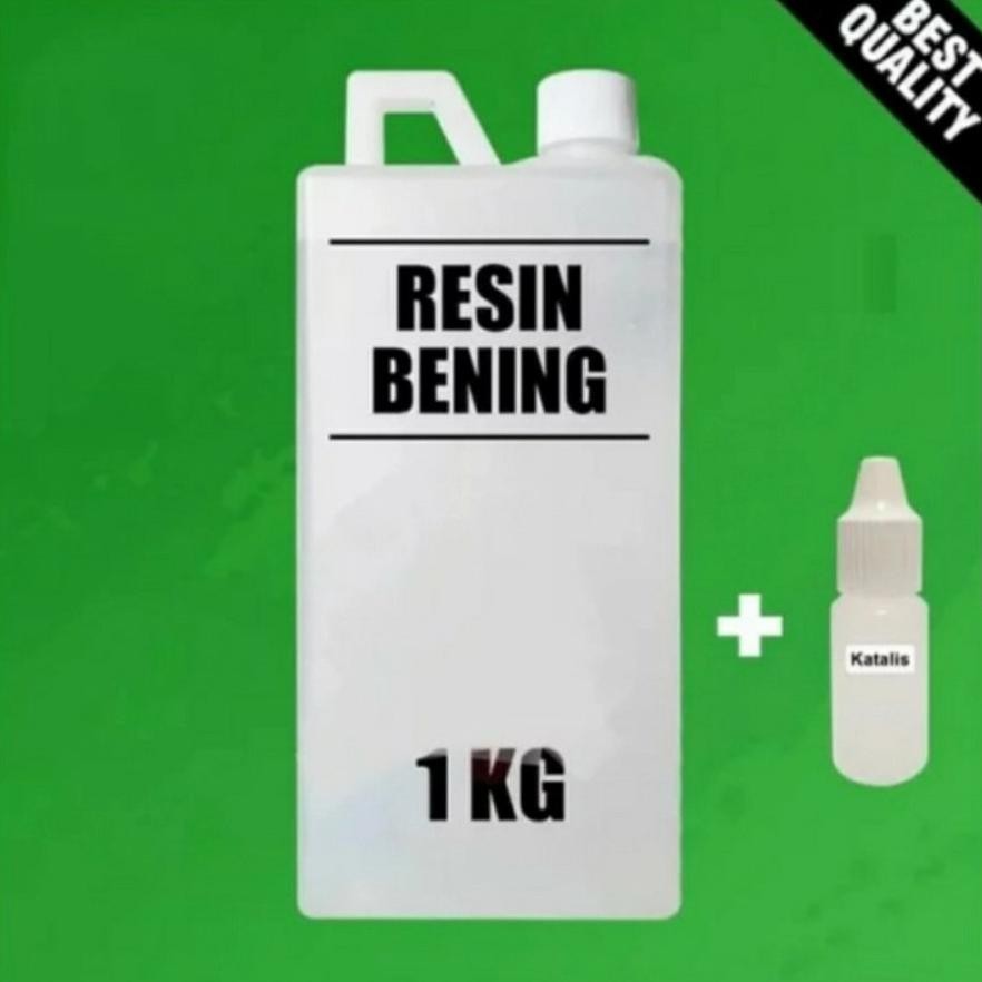 

Resin Bening 1kg + Katalis 15ml TERMURAH
