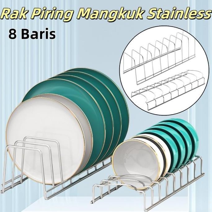 Diskon Vinnatsu  Rak Piring Mangkuk Stainless/.Rak Piring Stainless Minimalis/Stainless Rak Piring M