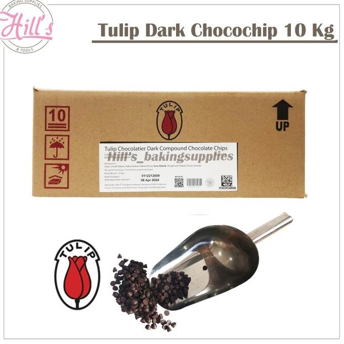 

Murah Tulip Dark Chocolate Chips 10 Kg ( Karton ) / Choco Chip Coklat