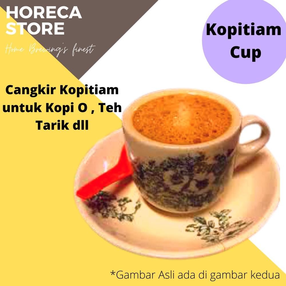 Yt- Cangkir Kopitiam / Cup Kopi Keramik / Cangkir Jadul / Cangkir Kopi Tiam Cup & Saucer Vintage / G