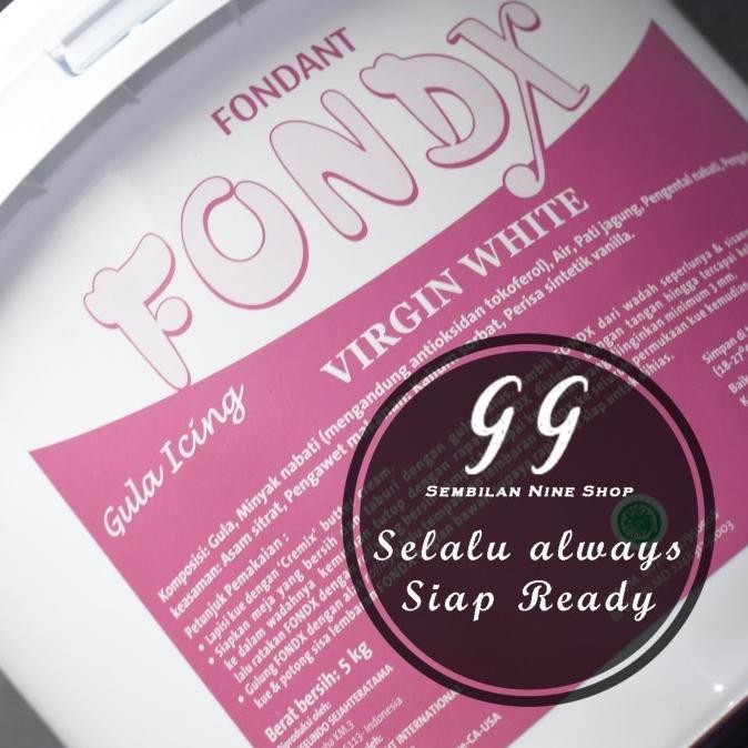 

Sale Fondx 1 Kg Fondant Virgin White Gula Icing Putih Fondan Fondex