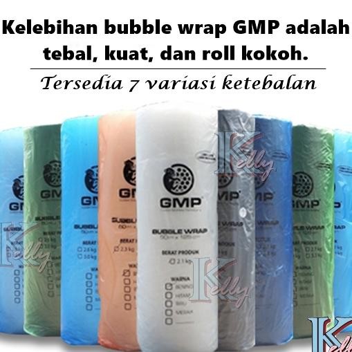 

W23 Bubblewrap Gmp 125Cm 50 Meter Bubble Wrap Bening Clear Hitam Putih