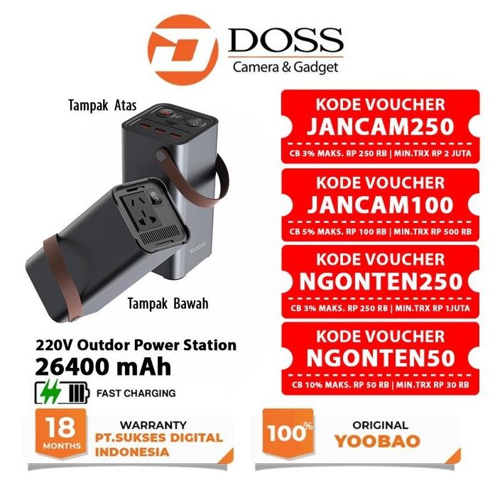 Powerbank 26400mAh Yoobao EN1S PD Quick charging Power Station