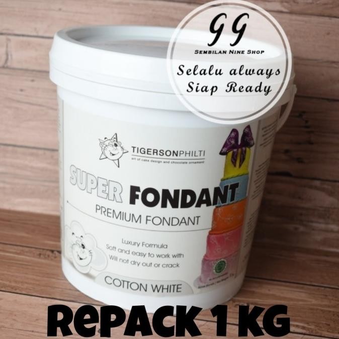 

Promo Super Fondant Cotton White 1 Kg Tigerson Philti Premium Fondan Putih