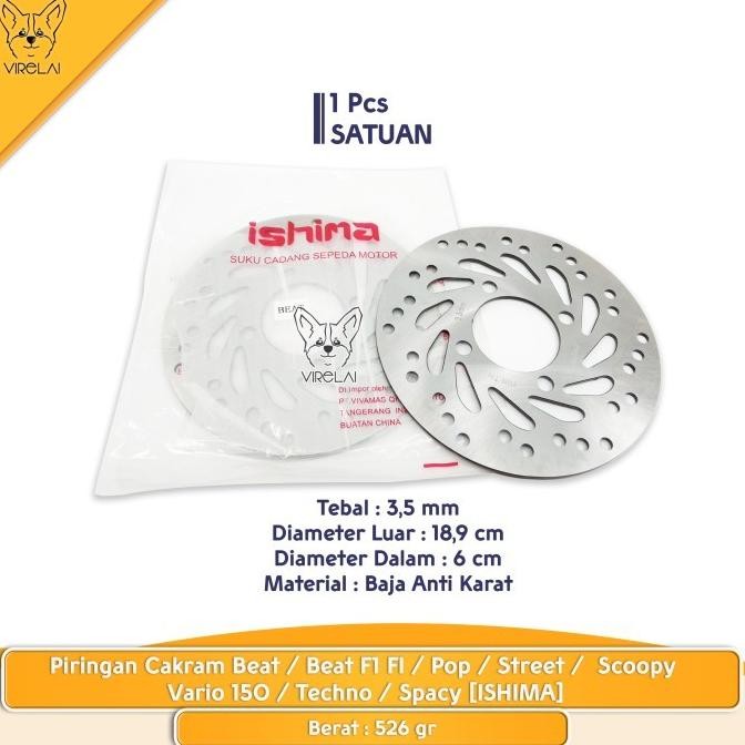 Piringan Cakram Beat / Vario / Scoopy / Spacy / Ori KVB KD184 [Ishima]