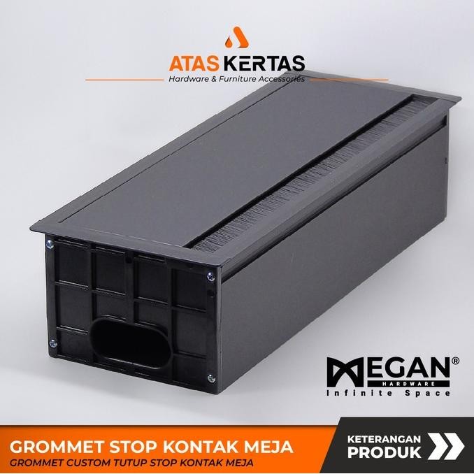 Miliki Box Grommet Custom-Gromet Kabel Meja-Tutup Stop Kontak Meja Tanam Aluminium