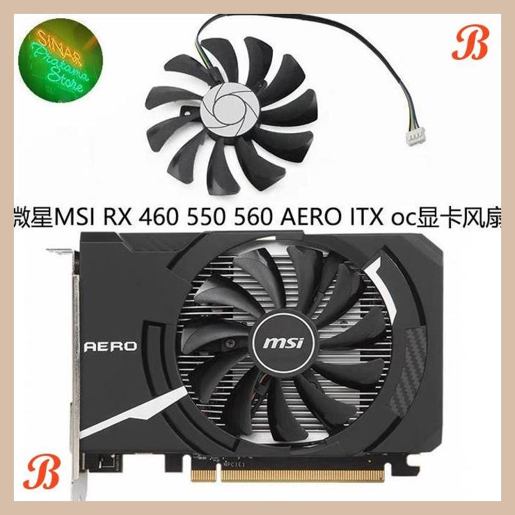 [SRP] Fan Vga MSI Aero GTX 1060 Rx 550 560 mini ITX single fan 85mm 4pin Zotac