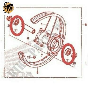 Ball Bearing Tromol Roda Belakang Honda CRF 250 Rally CRF250 TERBAIK