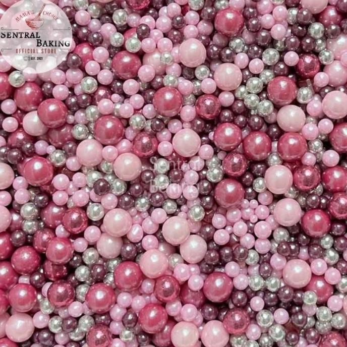 

Promo Sprinkle Kue Mutiara Mix Pink Ungu 2 / Springkel Pearl Springkle Bulat