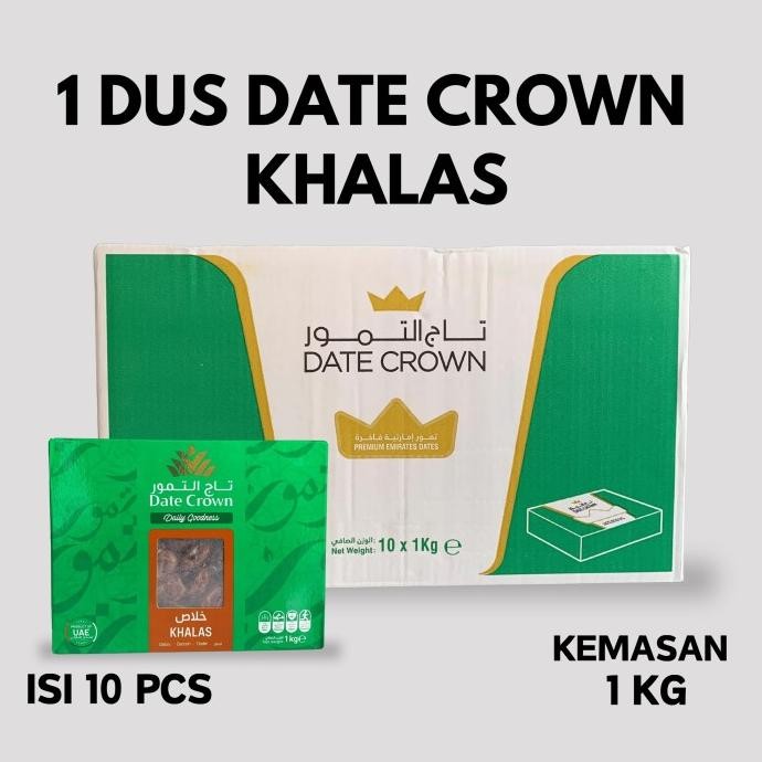 

Promo Kurma Date Crown Khalas 1 Dus Isi 10 Pcs