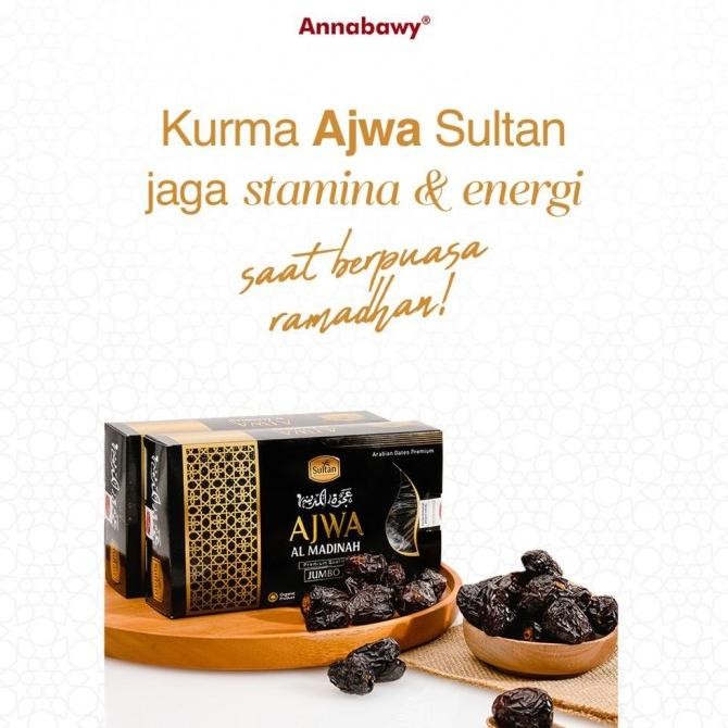 

Promo Kurma Ajwa Sultan Premium 500G Al Madinah Grade -A Buah