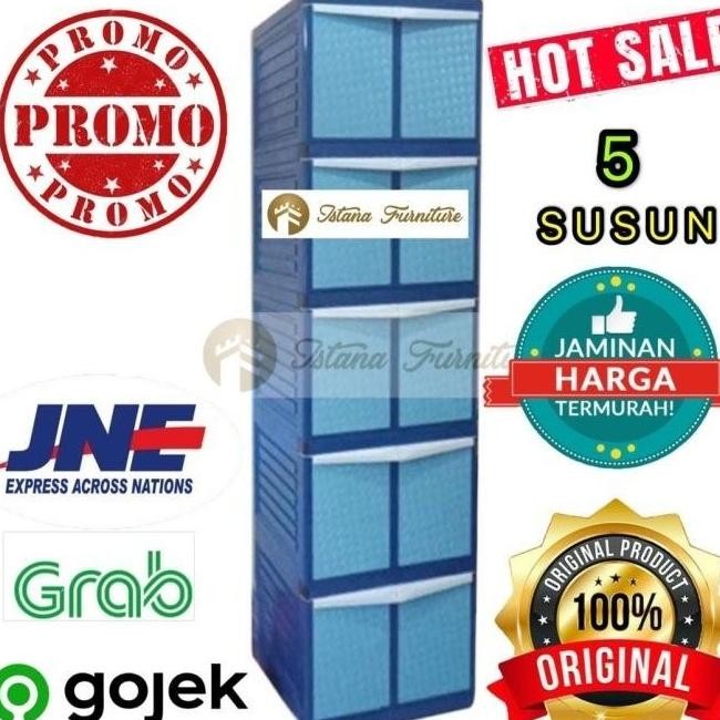 MURAH LEMARI PLASTIK / LEMARI PAKAIAN / RAK PLASTIK 5 SUSUN 10 PINTU