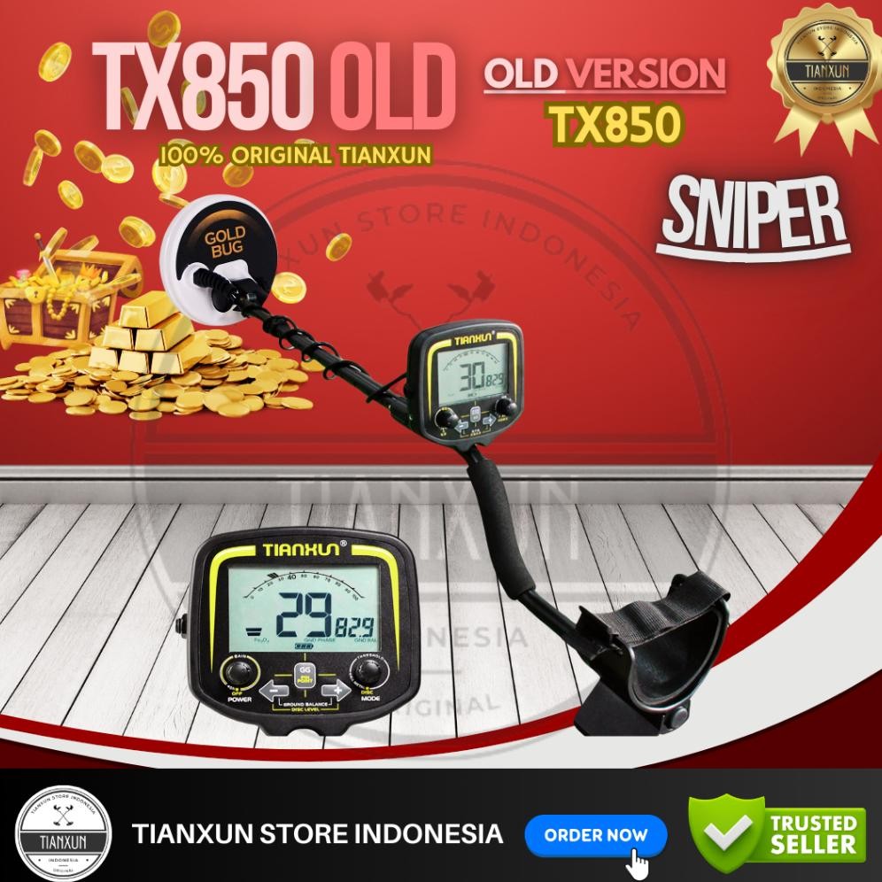 mia tianxun tx850 old black sniper coil 5" inch metal detector tx850 underground alat pencari emas t