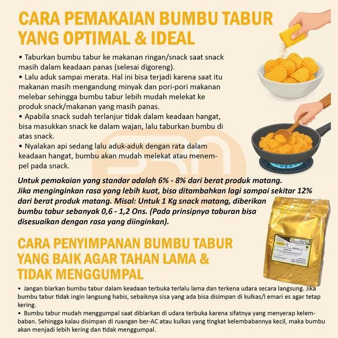

Sale Bumbu Tabur 1 Kg Rasa Telur Asin / Salted Egg - Cocok Untuk Aneka Snack, Ayam Shihlin, Penambah Rasa Aneka Makanan Dll, Enak Dan Halal. Kemasan Alumunium Zip Lock.