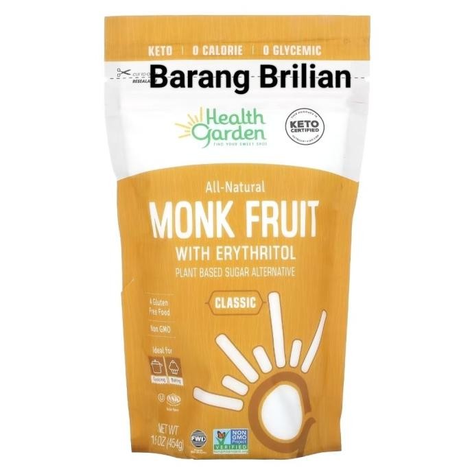 

Murah Health Garden All Natural Monk Fruit With Erythritol 454 Gram Usa