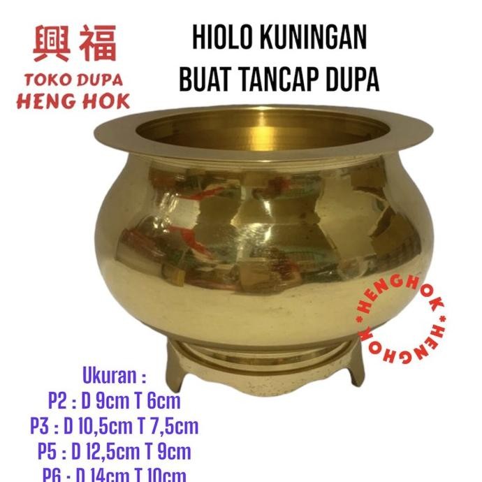 READY HIOLO TEMPAT HIO SEMBAHYANG KUNINGAN / HIOLO POLOS KUNINGAN TERBAIK