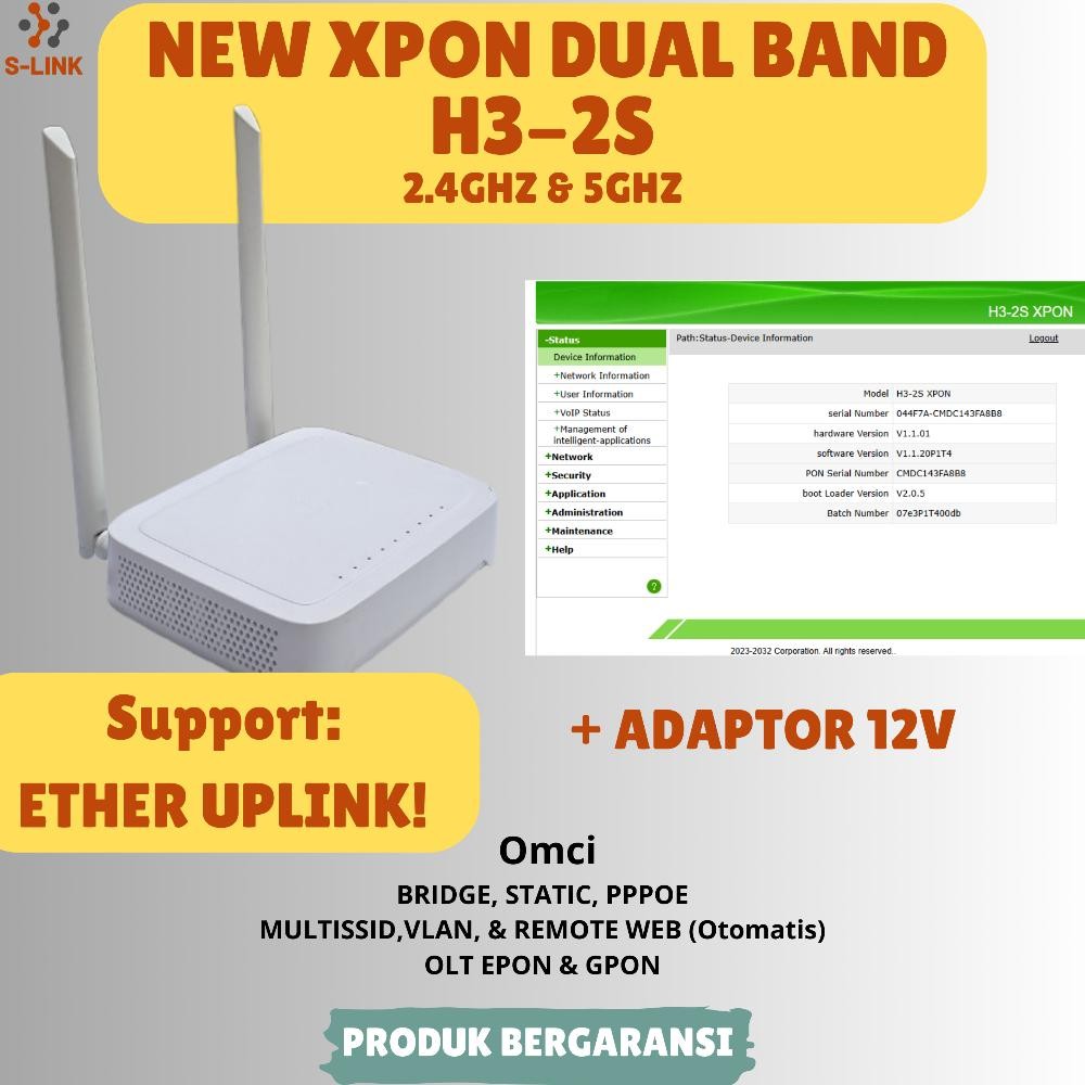 XPON DUAL BAND EPON-GPON H3-2S OMCI