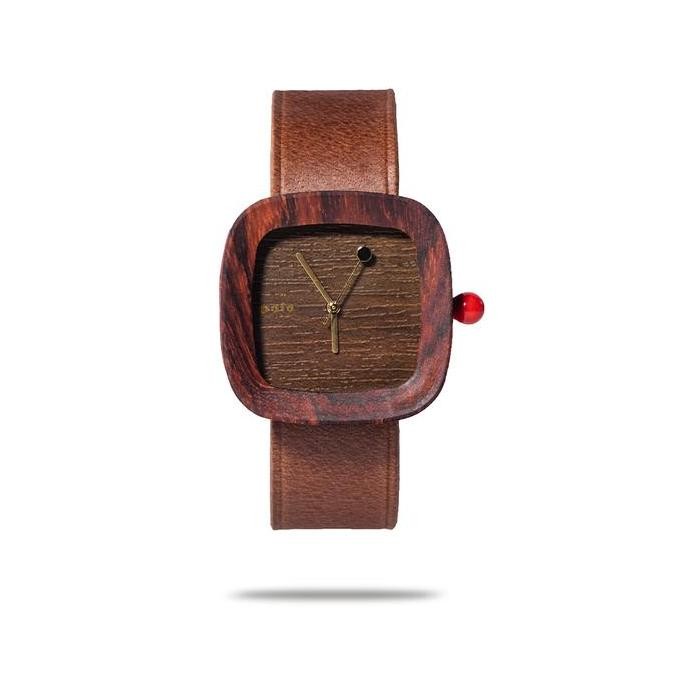 

Murah Pala Mini Cokelat Pala Nusantara Jam Tangan Kayu Kulit Asli Unisex Quartz Watch