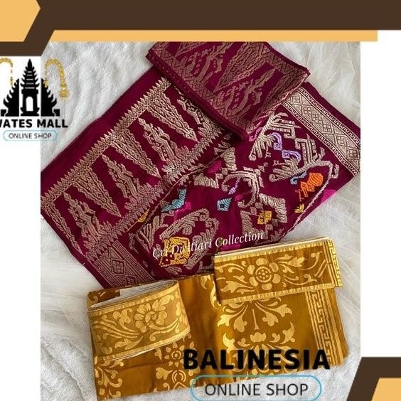 SET KAIN PAKAIAN PENGANTIN BALI COUPLE SONGKET PREMIUM CENDANA