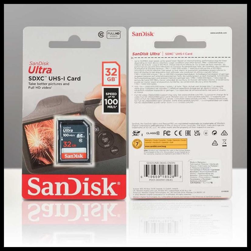 SANDISK ULTRA CLASS 10 32GB MEMORY CARD SANDIS ULTRA 32 GB MEMORI KAMERA SANDISK SDHC CLASS10 32GB