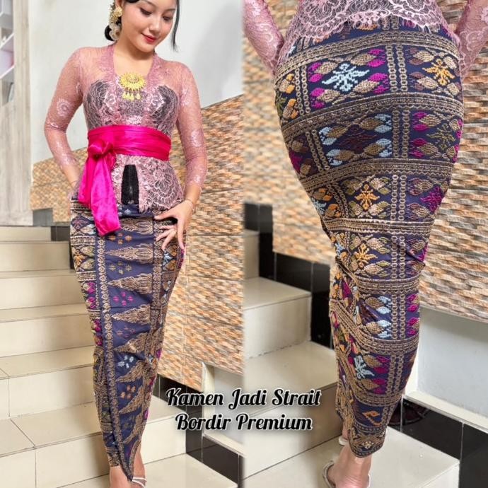 ROK BALI KAMEN JADI SONGKET BORDIR STRAIT