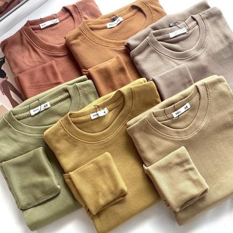 Kaos Rib Premium Lengan Panjang / Kaos Polos Lengan Panjang Rib Premium