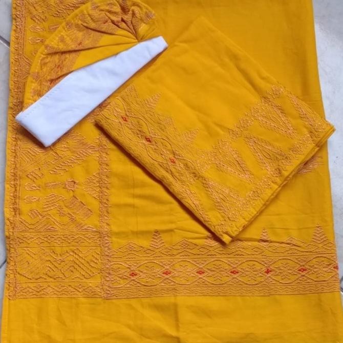 PAKAIAN ADAT BALI COUPLE SONGKET BORDIR KAIN SAPUT UDENG